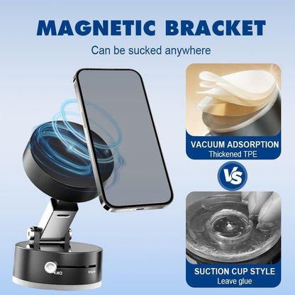 Magnetic Suction Phone Holder | Strong Vacuum Grip for Secure Mounting